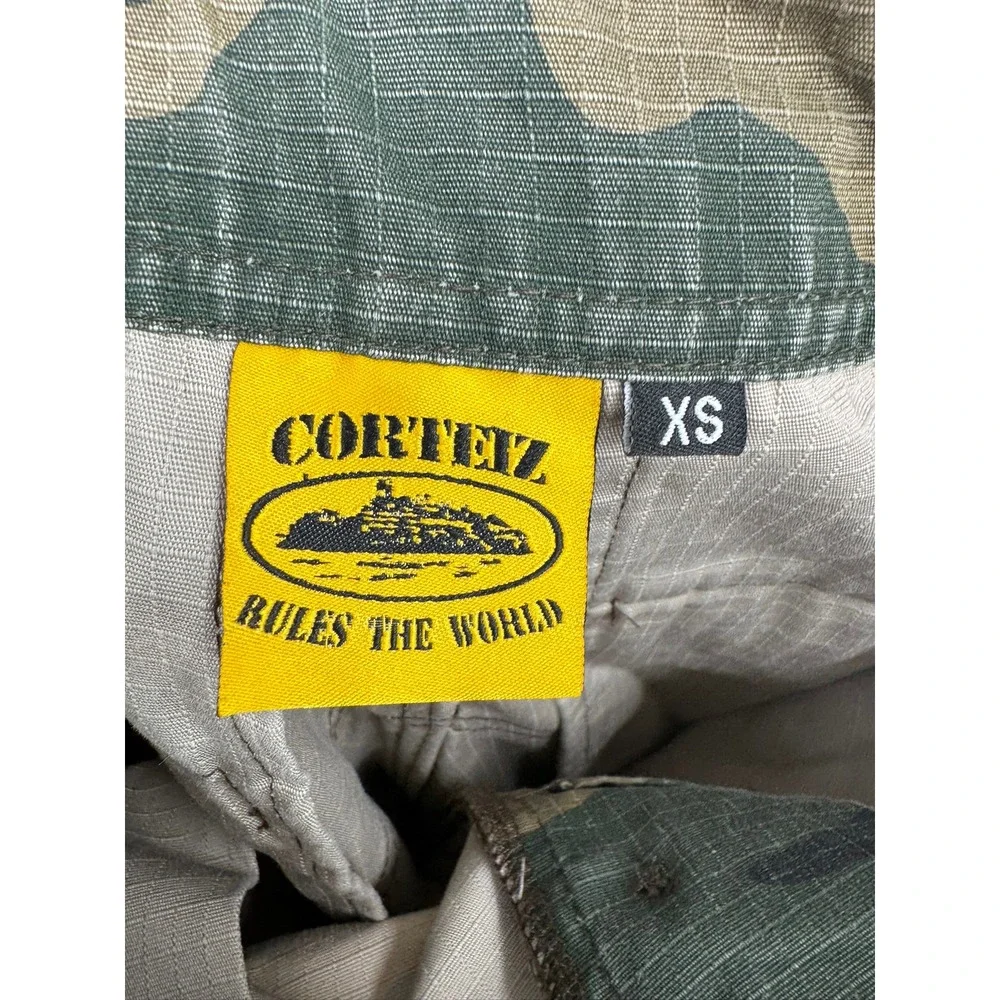 Corteiz Guerillaz Cargo Pants Mens XS Camo Ripstop Alcatraz‎ Graphic Streetwear